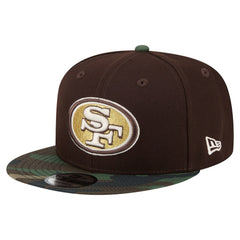 San Francisco 49ers Adult Burnt Wood Camo 9FIFTY Snapback Hat - Dark Brown Hats
