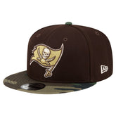 Tampa Bay Buccaneers Adult Burnt Wood Camo 9FIFTY Snapback Hat - Dark Brown Hats