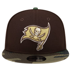 Tampa Bay Buccaneers Adult Burnt Wood Camo 9FIFTY Snapback Hat - Dark Brown Hats