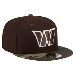 Washington Commanders Adult Burnt Wood Camo 9FIFTY Snapback Hat - Dark Brown Hats