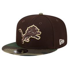 Detroit Lions Adult Burnt Wood Camo 9FIFTY Snapback Hat - Dark Brown Hats