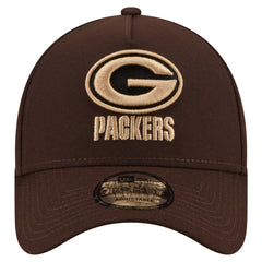 Green Bay Packers New Era Burnt Wood A-Frame 9FORTY Adjustable Hat - Dark Brown Hats