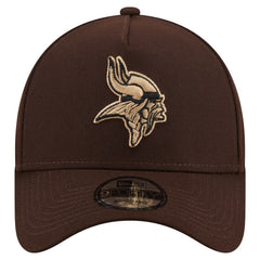 Minnesota Vikings New Era Burnt Wood A-Frame 9FORTY Adjustable Hat - Dark Brown Hats