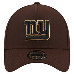 New York Giants New Era Burnt Wood A-Frame 9FORTY Adjustable Hat - Dark Brown Hats