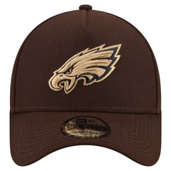 Philadelphia Eagles New Era Burnt Wood A-Frame 9FORTY Adjustable Hat - Dark Brown Hats