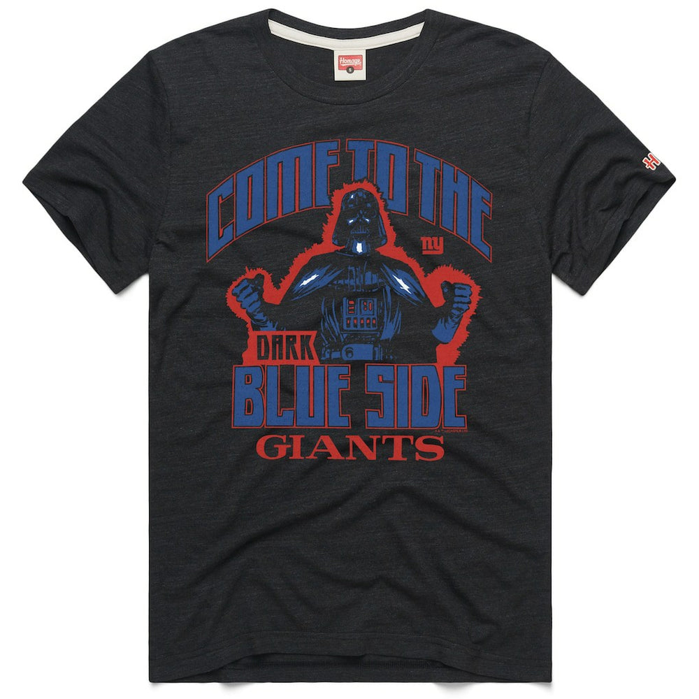 New York Giants Homage Unisex Star Wars x NFL Tri-Blend T-Shirt - Charcoal T-shirts