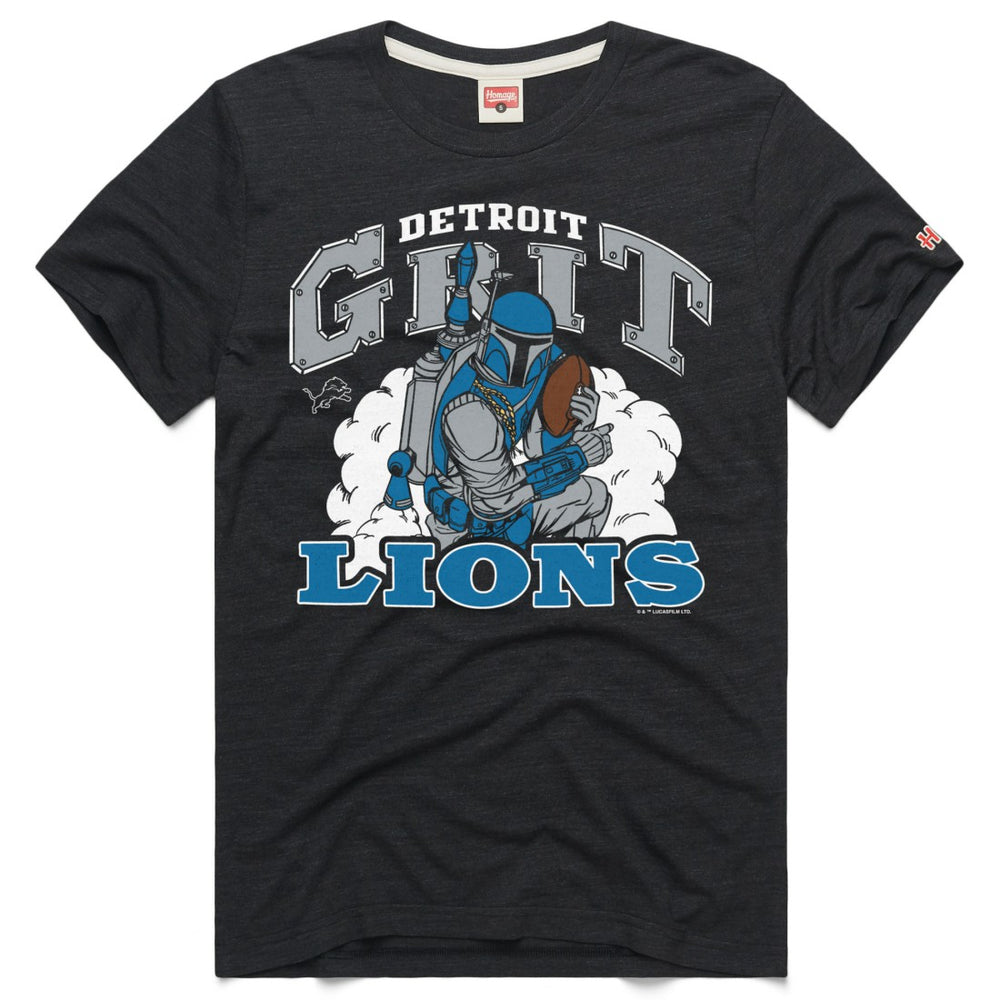 Detroit Lions Homage Unisex Star Wars x NFL Tri-Blend T-Shirt - Charcoal T-shirts