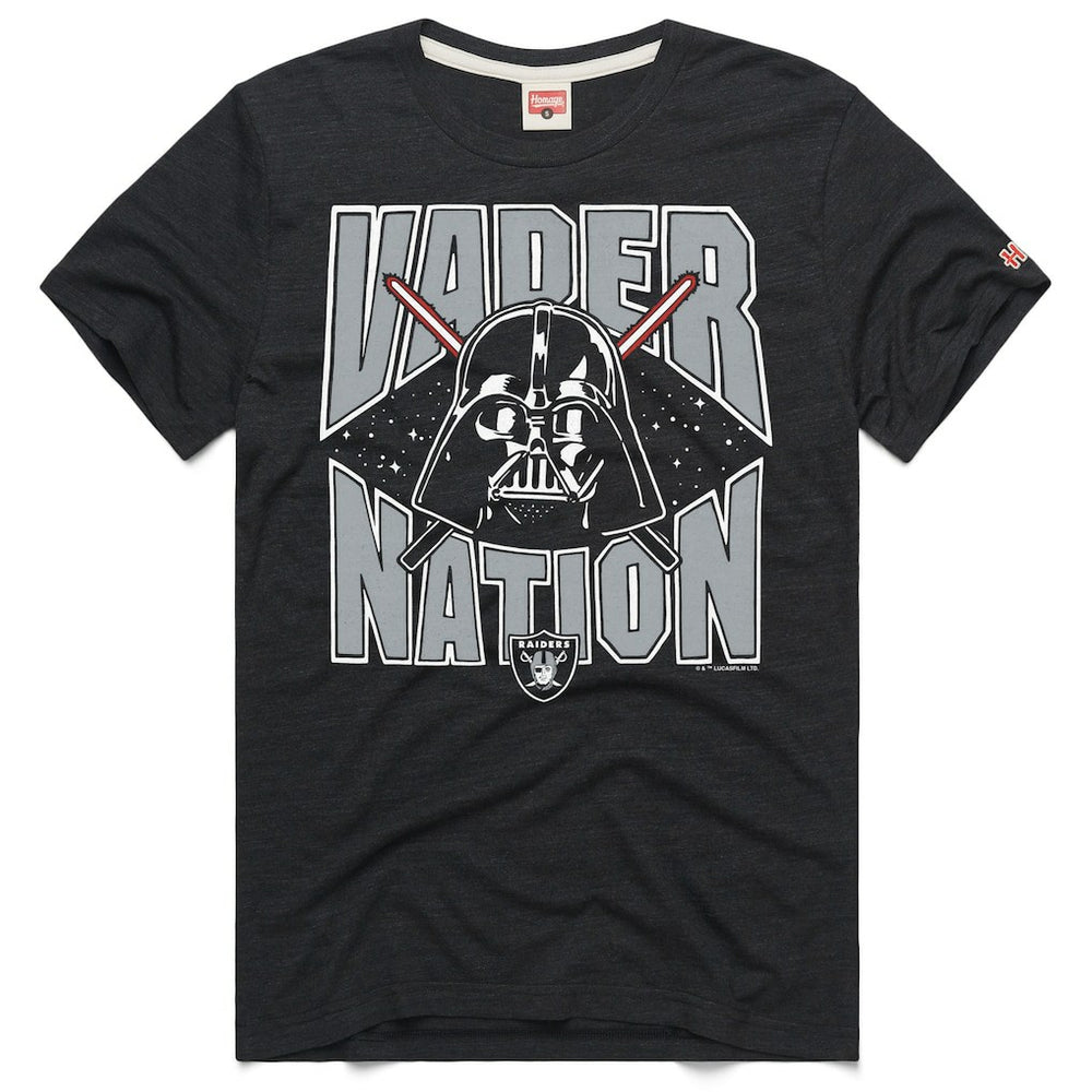 Las Vegas Raiders Homage Unisex Star Wars x NFL Tri-Blend T-Shirt - Charcoal T-shirts