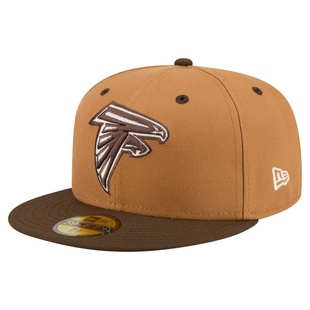 Atlanta Falcons New Era Two-Tone Walnut 59FIFTY Fitted Hat - Light Brown/Dark Brown Hats