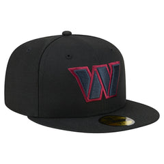 Washington Commanders New Era Color Pop 59FIFTY Fitted Hat - Black Hats