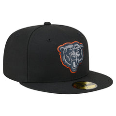 Chicago Bears New Era Color Pop 59FIFTY Fitted Hat - Black Hats