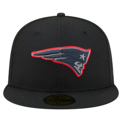 New England Patriots New Era Color Pop 59FIFTY Fitted Hat - Black Hats