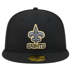 New Orleans Saints New Era Color Pop 59FIFTY Fitted Hat - Black Hats