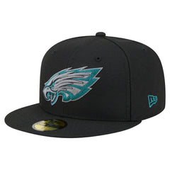 Philadelphia Eagles New Era Color Pop 59FIFTY Fitted Hat - Black Hats