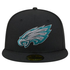 Philadelphia Eagles New Era Color Pop 59FIFTY Fitted Hat - Black Hats