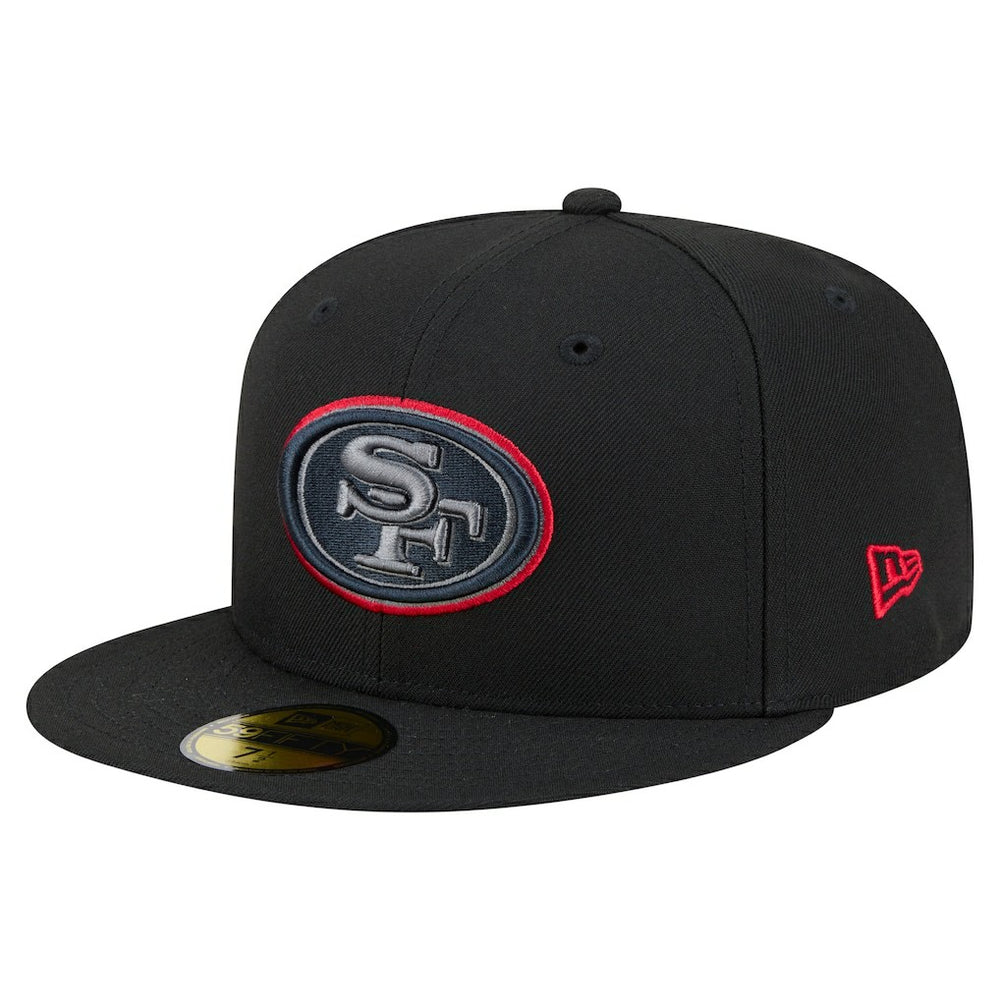 San Francisco 49ers New Era Color Pop 59FIFTY Fitted Hat - Black Hats