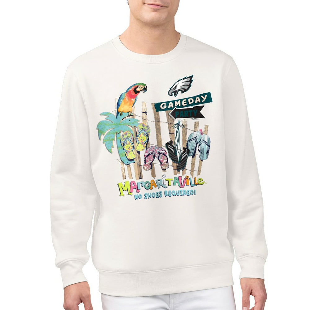Philadelphia Eagles Margaritaville Gameday Party Fleece Sweatshirt - Cream Sweatshirts