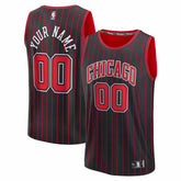 Chicago Bulls Youth Fastbreak Custom Jersey Statement Editi- Black - Fanatics