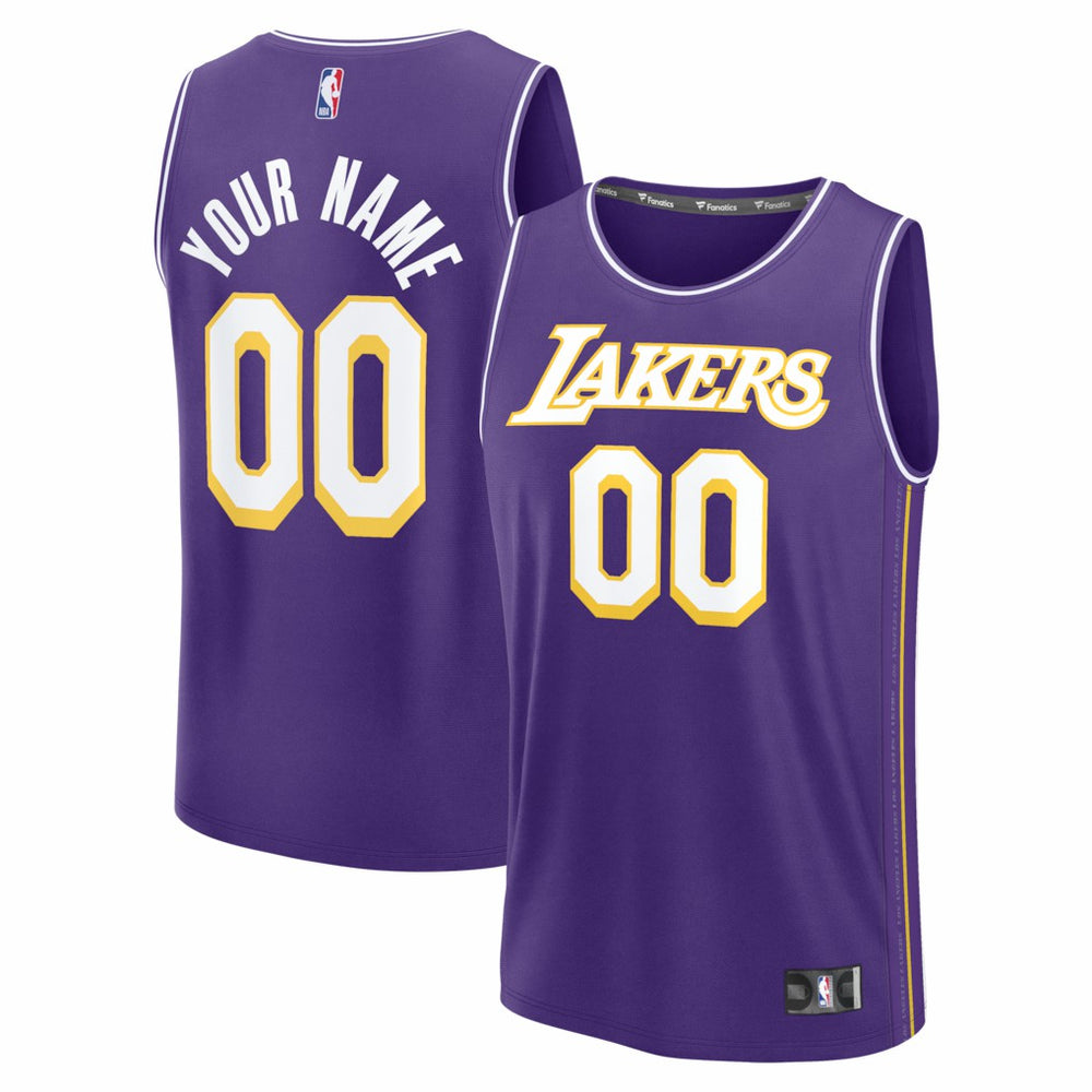 Los Angeles Lakers Youth Fastbreak Custom Jersey Statement Edition Purple - Fanatics