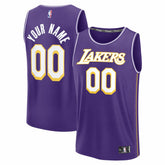 Los Angeles Lakers Youth Fastbreak Custom Jersey Statement Edition Purple - Fanatics