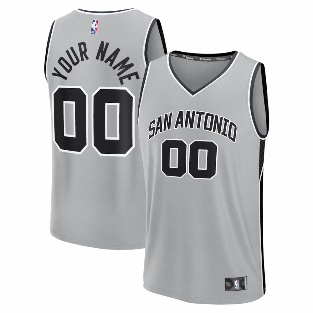 San Antonio Spurs Youth Fastbreak Custom Jersey Statement Edition Silver - Fanatics outlet