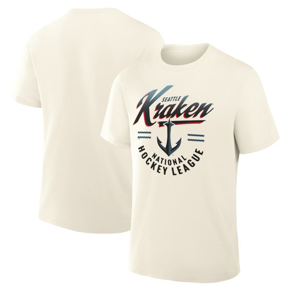 Seattle Kraken Fanatics Male Legacy T-Shirt - Cream | US 203497453