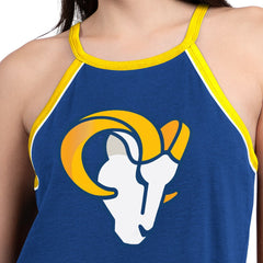 Los Angeles Rams G-III 4Her by Carl Banks Women's Redemption Win Slub Tank Top - Royal Tops