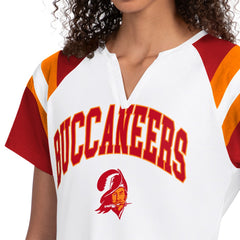 Tampa Bay Buccaneers Starter Women's Game On Notch Neck T-Shirt - White T-shirts
