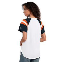 Chicago Bears Starter Women's Game On Raglan Notch Neck T-Shirt - White T-shirts