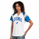 Detroit Lions Starter Women's Game On Notch Neck T-Shirt - White T-shirts