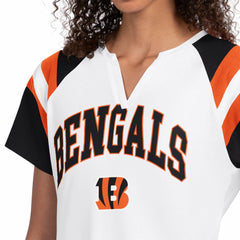 Cincinnati Bengals Starter Women's Game On Notch Neck T-Shirt - White T-shirts