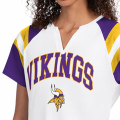 Minnesota Vikings Starter Women's Game On Notch Neck T-Shirt - White T-shirts