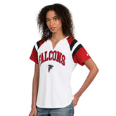 Atlanta Falcons Starter Women's Game On Notch Neck T-Shirt - White T-shirts