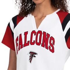 Atlanta Falcons Starter Women's Game On Notch Neck T-Shirt - White T-shirts