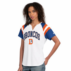 Denver Broncos Starter Women's Game On Notch Neck T-Shirt - White T-shirts