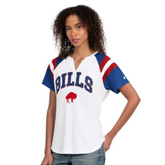 Buffalo Bills Starter Women's Game On Notch Neck T-Shirt - White T-shirts