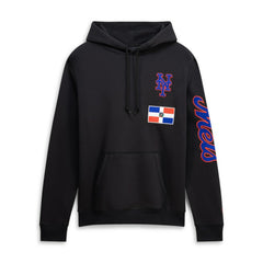New York Mets New Era Dominican Republic Country Flag Hoodie - Black Hoodies