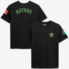 Houston Astros New Era Mexico Country Flag T-Shirt - Black T-shirts