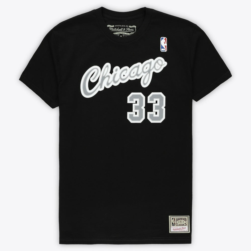 Scottie Pippen Chicago Bulls Unisex Hardwood Classics Reload 3.0 T-Shirt Black - Mitchell & Ness