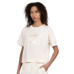 Washington Commanders Starter Women's Pastel Travel Boxy Cropped T-Shirt - Cream T-shirts