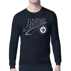 Winnipeg Jets Starter Modern Tailsweep Long Sleeve T-Shirt - Navy | US 203500347