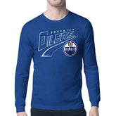 Edmonton Oilers Starter Modern Tailsweep Long Sleeve T-Shirt - Royal | US 203500351
