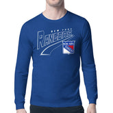 New York Rangers Starter Modern Tailsweep Long Sleeve T-Shirt - Blue | US 203500354