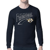 Nashville Predators Starter Modern Tailsweep Long Sleeve T-Shirt - Navy | US 203500355