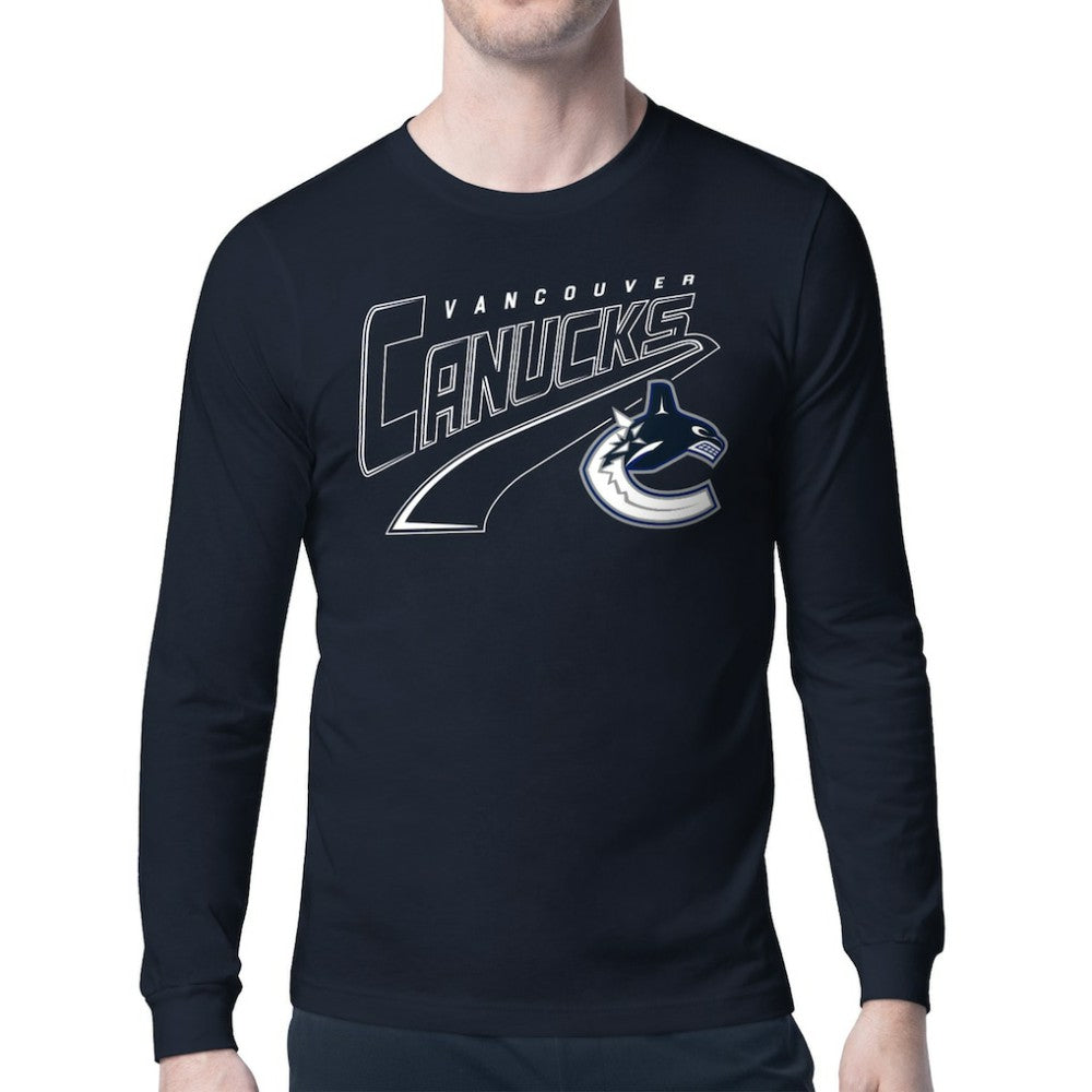 Vancouver Canucks Starter Modern Tailsweep Long Sleeve T-Shirt - Blue | US 203500359