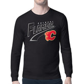 Calgary Flames Starter Modern Tailsweep Long Sleeve T-Shirt - Black | US 203500361