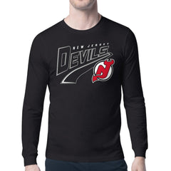 New Jersey Devils Starter Modern Tailsweep Long Sleeve T-Shirt - Black | US 203500366