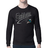 San Jose Sharks Starter Modern Tailsweep Long Sleeve T-Shirt - Black | US 203500371