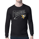 Pittsburgh Penguins Starter Modern Tailsweep Long Sleeve T-Shirt - Black | US 203500372