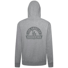 Los Angeles Dodgers Levelwear Podium Chenille Logo Full-Zip Hoodie - Heather Gray Hoodies